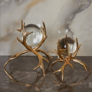 2 Pieces Crystal Horn Foot Decor