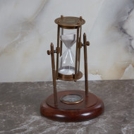 Tumbled Wooden Brass Hourglass