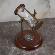 Tumbled Wooden Brass Hourglass