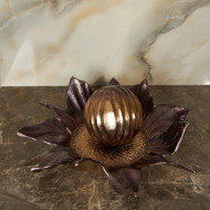 Ball Decorated Cast Leaf Plate