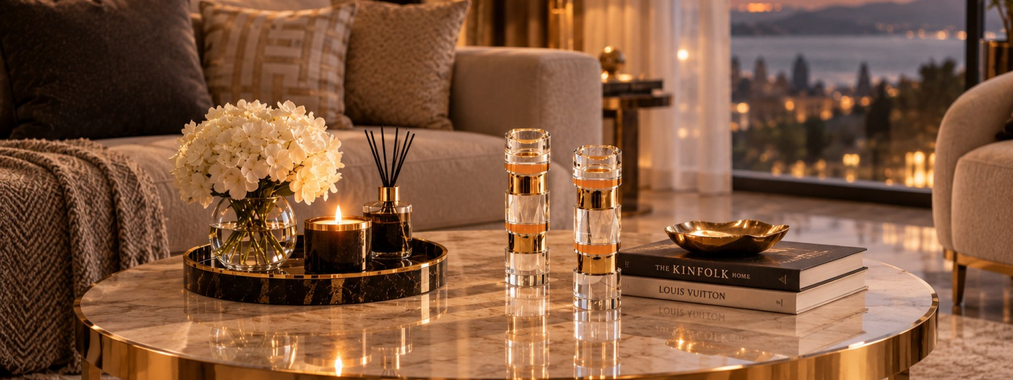 Jaunty Home – Silindir katlı modern şamdan, salon dekorasyonu